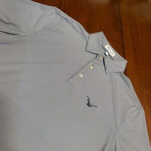 Peter Millar Summer Comfort Polo Shirt Black Striped Mens Small Golf Embroidered